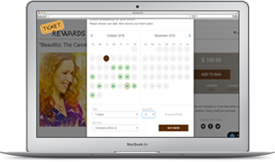 Choose Event, Date, Time and Section